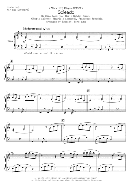 Soleado (arr. Tsuyoshi Yoroiguma)