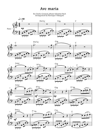 Ave Maria (Gounod/Bach) (arr. Henrique F Mangoni)