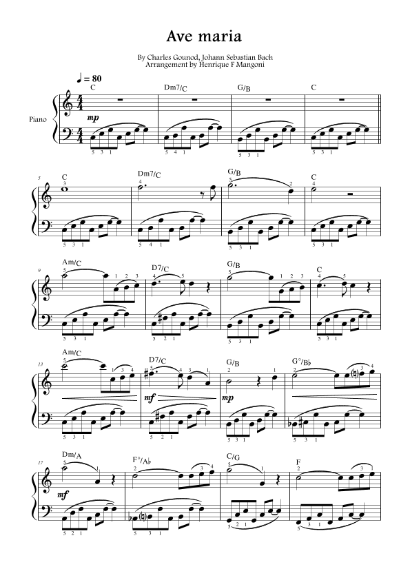 Ave Maria (Gounod/Bach) (arr. Henrique F Mangoni)