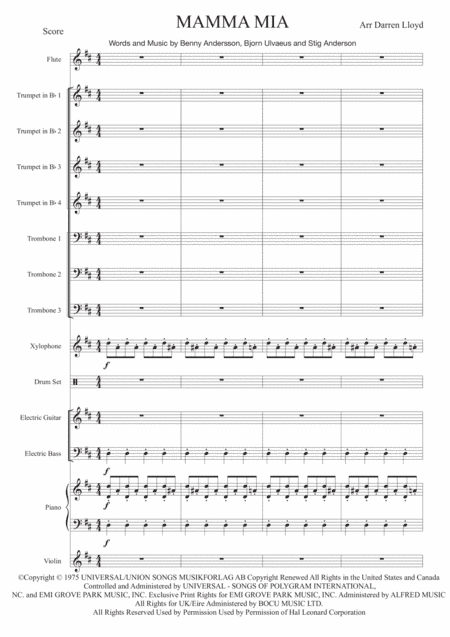 Mamma Mia (arr. Darren Lloyd)