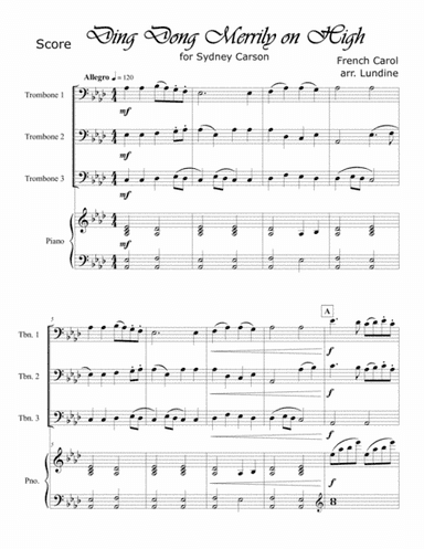 Ding Dong Merrily On High (arr. Kristin Lundine)