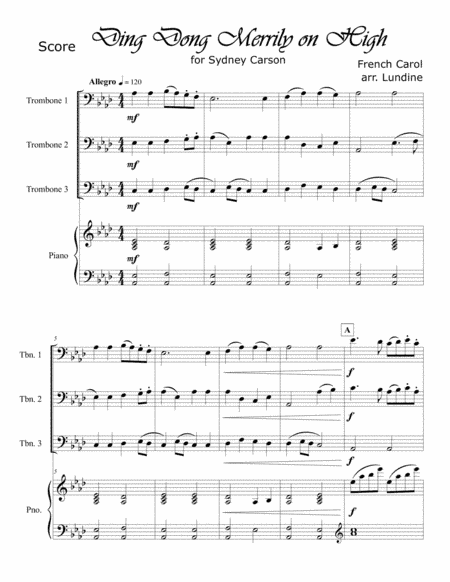 Ding Dong Merrily On High (arr. Kristin Lundine)