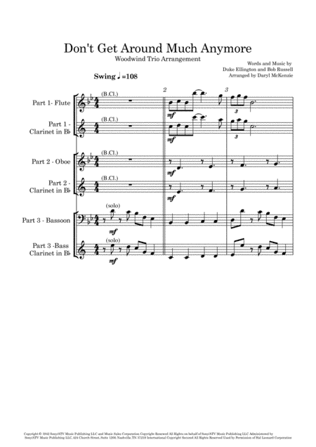 Don't Get Around Much Anymore (arr. Daryl McKenzie)