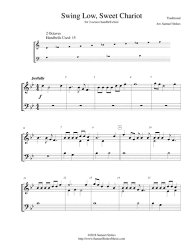 Swing Low, Sweet Chariot - for 2-octave handbell choir (arr. Samuel Stokes)