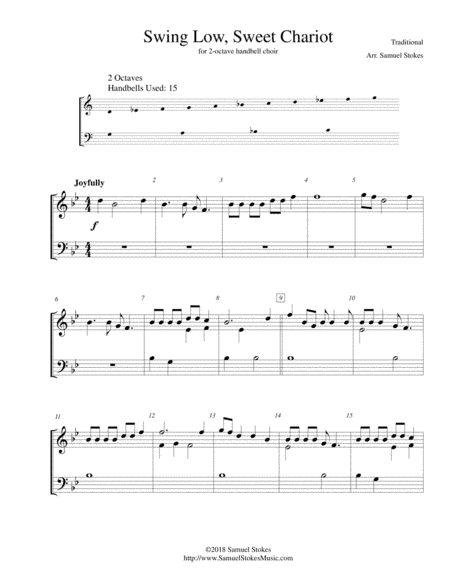 Swing Low, Sweet Chariot - for 2-octave handbell choir (arr. Samuel Stokes)