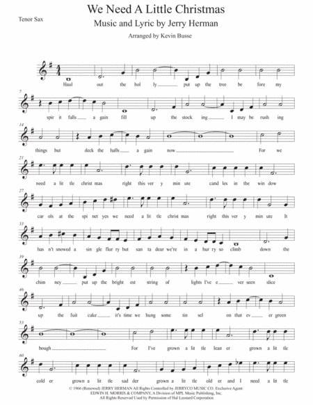 We Need A Little Christmas (arr. Kevin Busse)