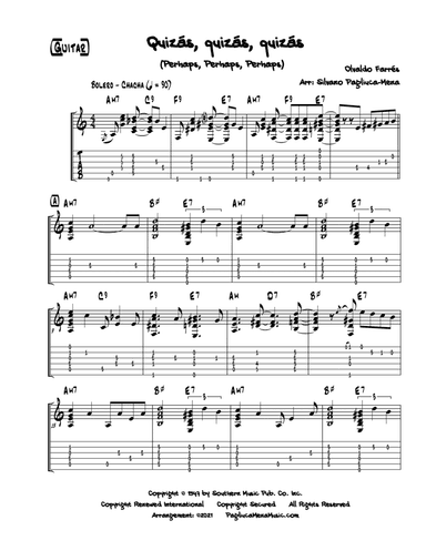 Quizas, Quizas, Quizas (perhaps, Perhaps, Perhaps) (arr. Silvano Pagliuca-Mena)