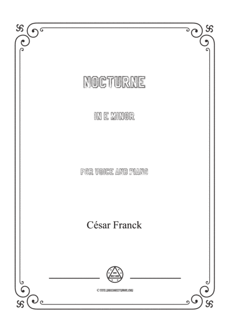 Franck-Nocturne in e minor,for voice and piano (arr. MSM)