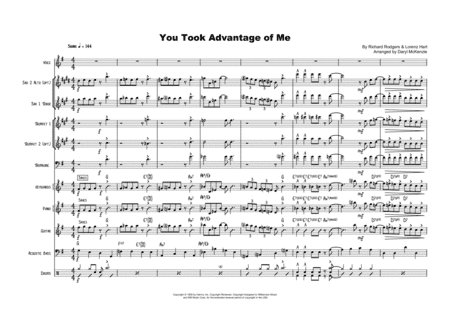You Took Advantage Of Me (arr. Daryl McKenzie)