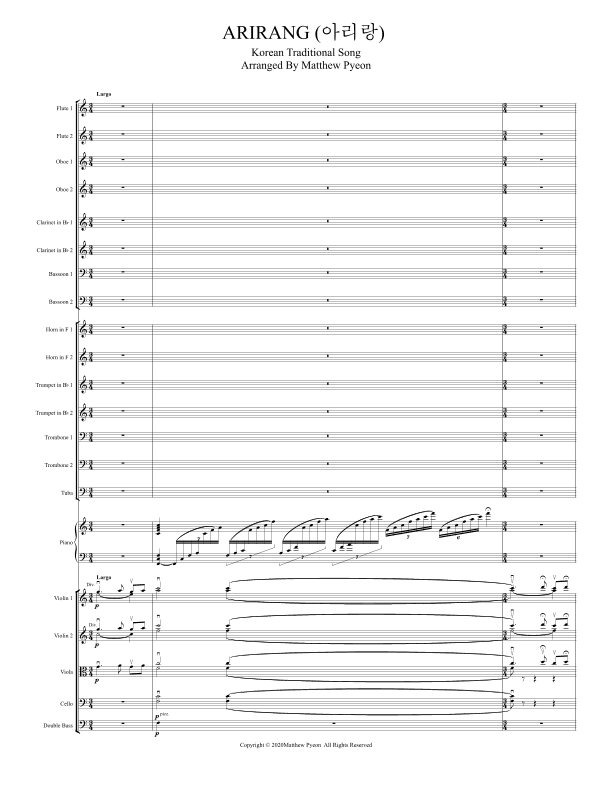 ARIRANG (arr. Matthew pyeon)
