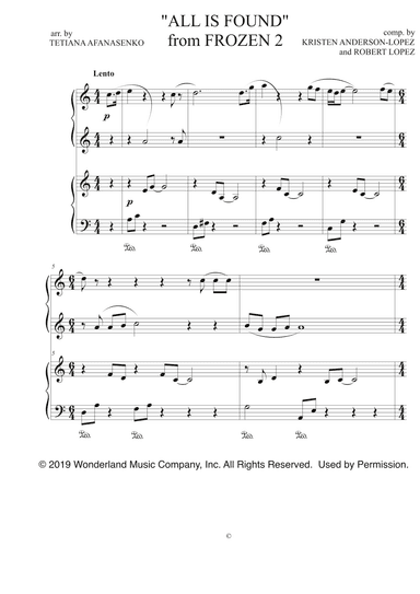 All Is Found (arr. Tetiana Afanasenko)