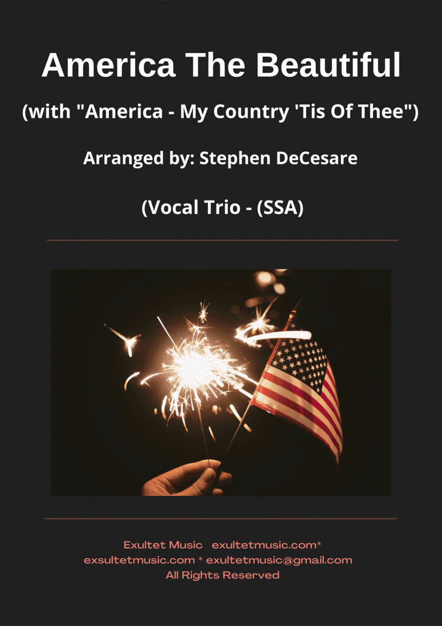 America The Beautiful (with "America - My Country 'Tis Of Thee") (Vocal Trio - (SSA) (arr. Stephen DeCesare)