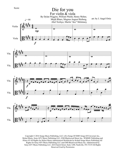Die For You (arr. José angel Ortiz ramirez)