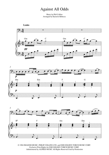 Against All Odds (take A Look At Me Now) (arr. Kaiserin Rebecca)