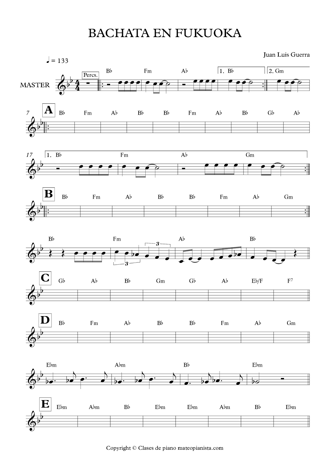 Bachata En Fukuoka (arr. MATEO AGUILAR USCANGA)