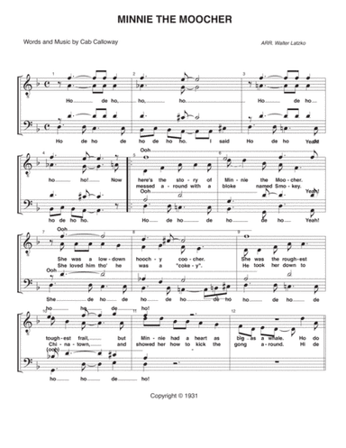 Minnie The Moocher (arr. Walter Latzko)
