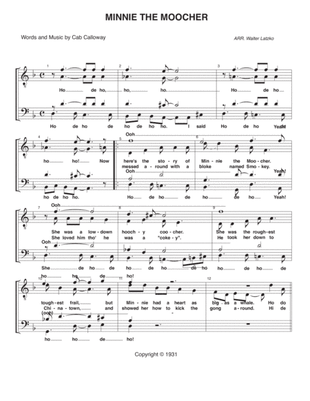 Minnie The Moocher (arr. Walter Latzko)