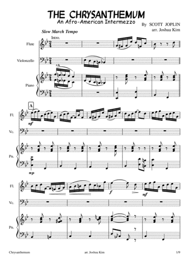 Chrysanthemum for Trio (Flute, Cello & Piano) (arr. Joshua S. Kim)