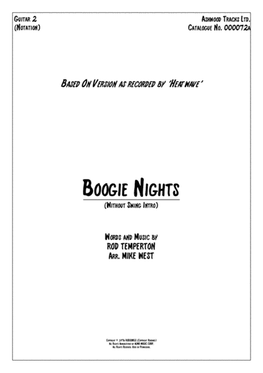 Boogie Nights (arr. Mike West)