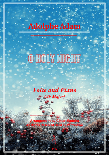 O Holy Night - Voice and Piano - Ab Major (Full Score and Parts) (arr. César Madeira)