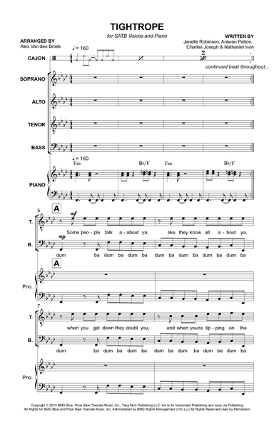 Tightrope (arr. Alex Van den Broek)