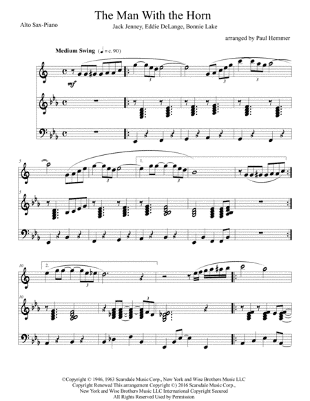 The Man With The Horn (arr. Paul Hemmer)