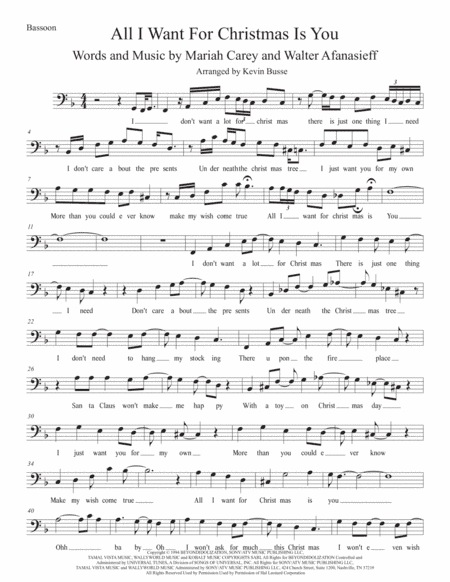 All I Want For Christmas Is You (arr. Kevin Busse)