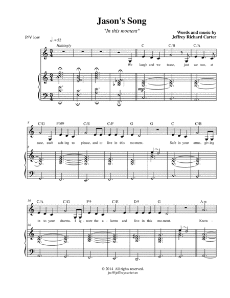 Jason's Song (low voice)