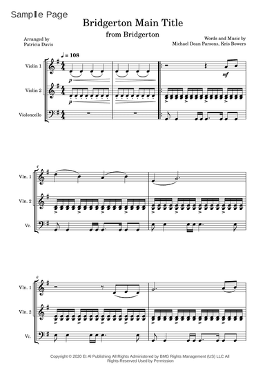 Bridgerton Main Title (arr. Patricia Davis)