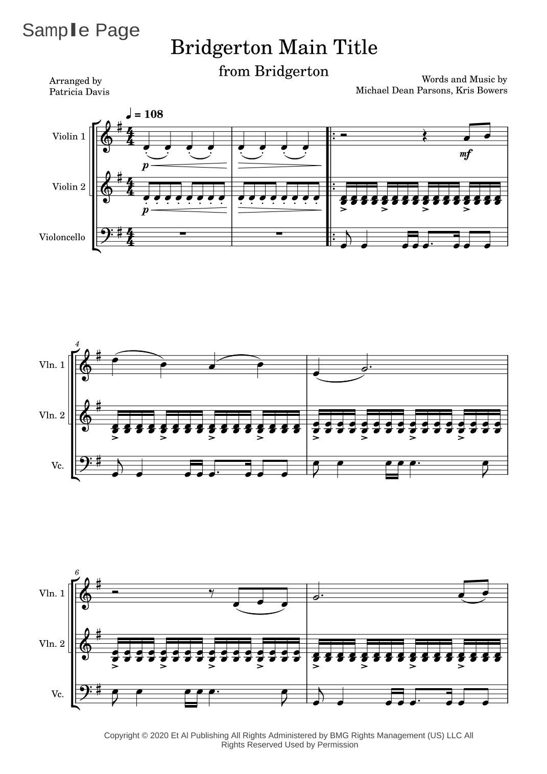 Bridgerton Main Title (arr. Patricia Davis)