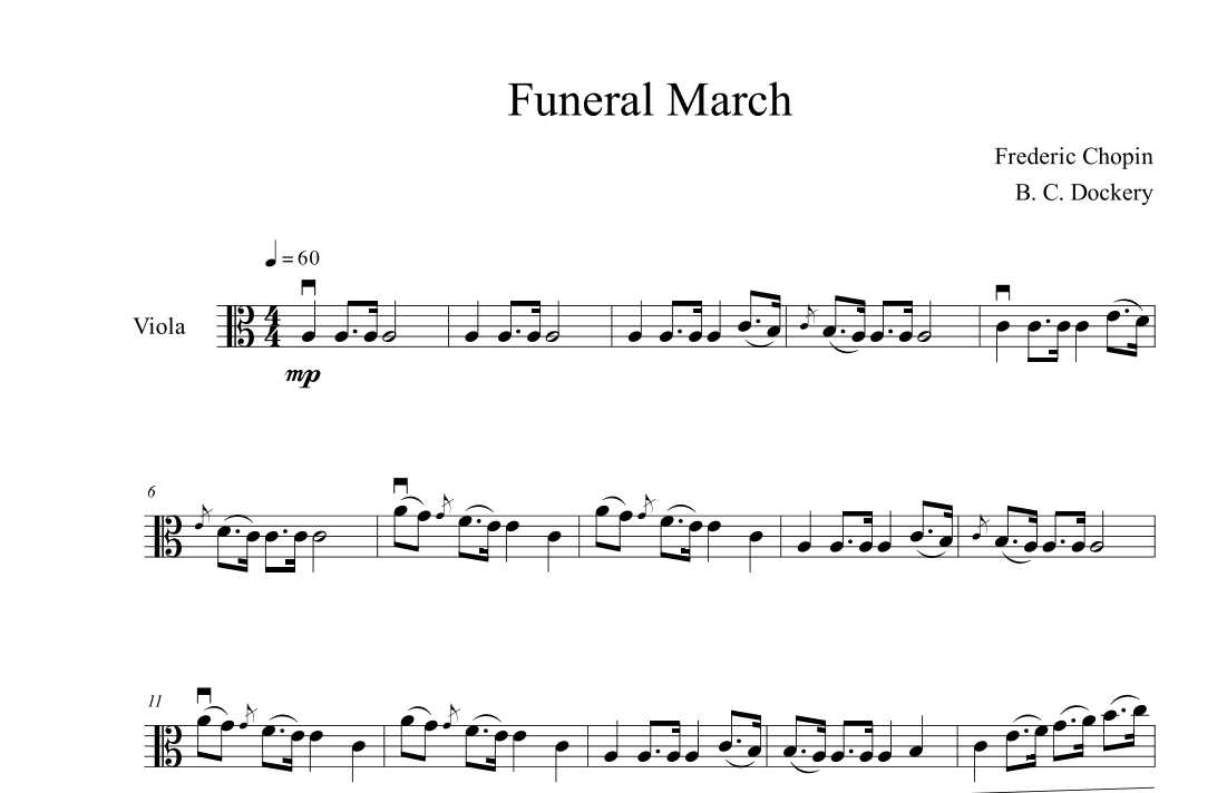 Funeral March (Viola Solo) (arr. B. C. Dockery)