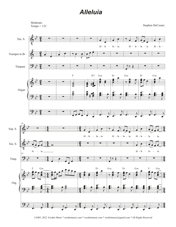 Alleluia (from "Messiah: The Great "I AM") (Vocal Trio - (SAB)