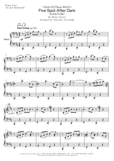 Five Spot After Dark (arr. Tsuyoshi Yoroiguma)