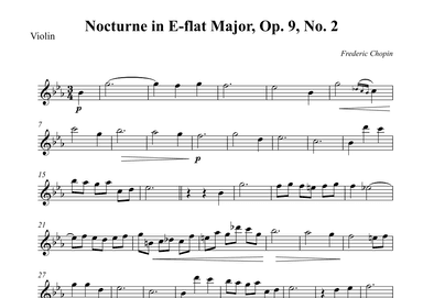 Nocturne in E-flat Major, Op. 9, No. 2 (arr. Wesley S. SIlva)