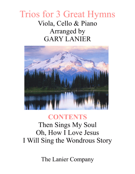 Trios for 3 GREAT HYMNS (Viola & Cello with Piano and Parts) (arr. Gary Lanier)