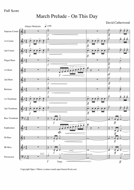 March Prelude - 'On this Day' for Brass Band by David Catherwood