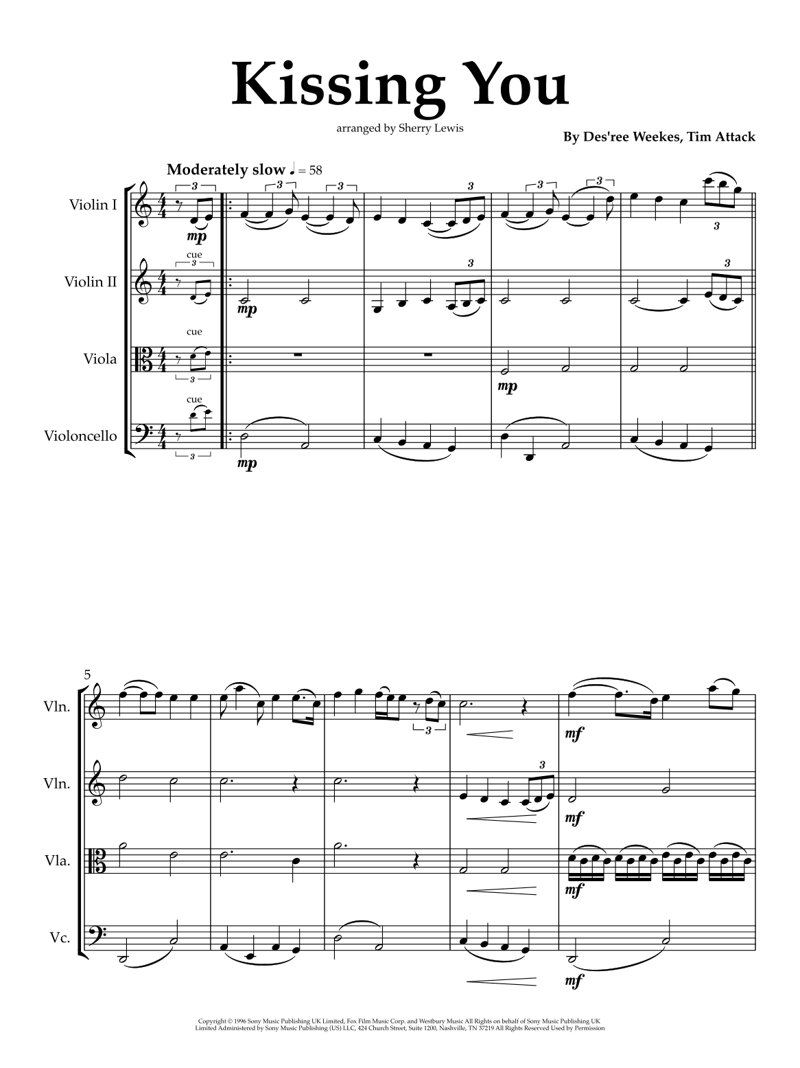 Kissing You (arr. Sherry Lewis)