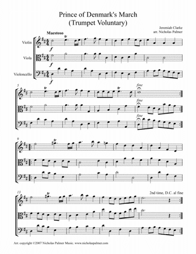 Baroque Wedding collection for String trio - volume 1 (arr. Nicholas Palmer)