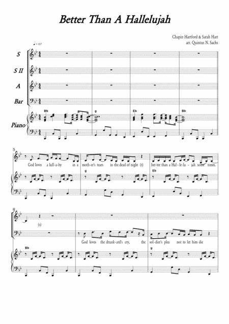 Better Than A Hallelujah (arr. Quintus N. Sachs)