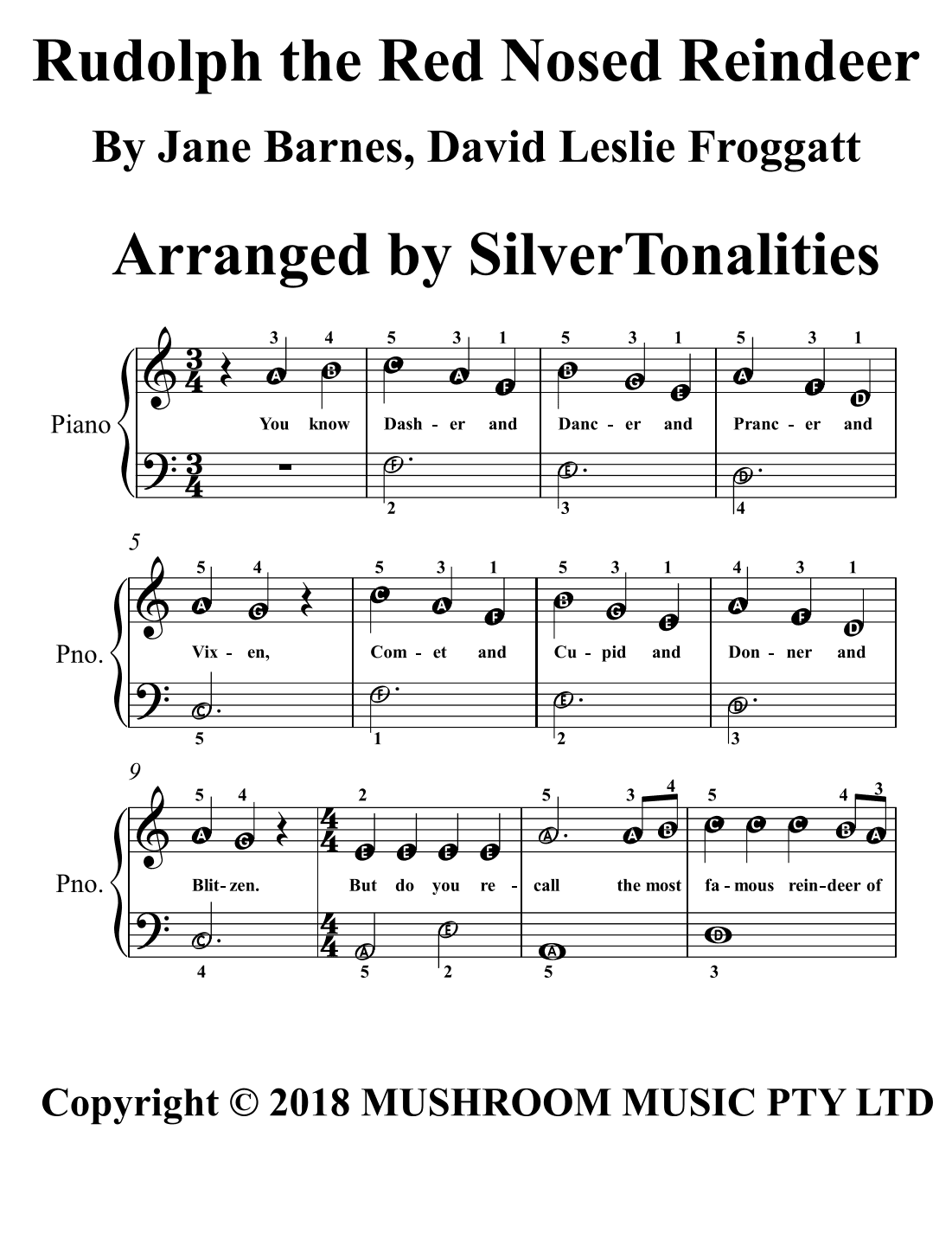 Rudolph The Red-nosed Reindeer (arr. SilverTonalities)