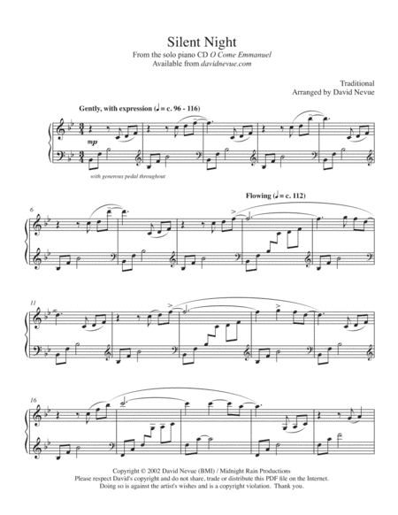 Silent Night (arr. David Nevue)