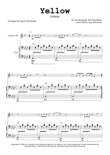 Yellow (arr. Glauco Fernandes)