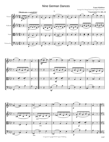 Nine German Dances (arr. Stephen Levintow)