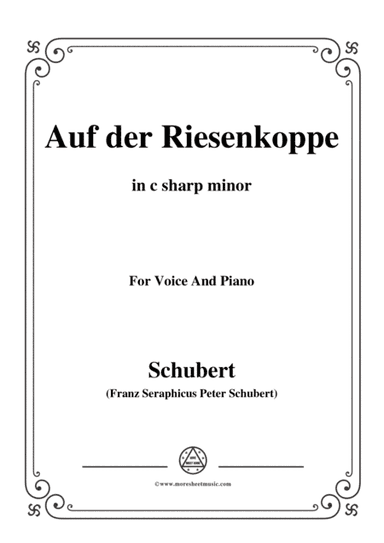 Schubert-Auf der Riesenkoppe(On the Giant Peak),D.611,in c sharp minor,for Voice&Piano (arr. MSM)