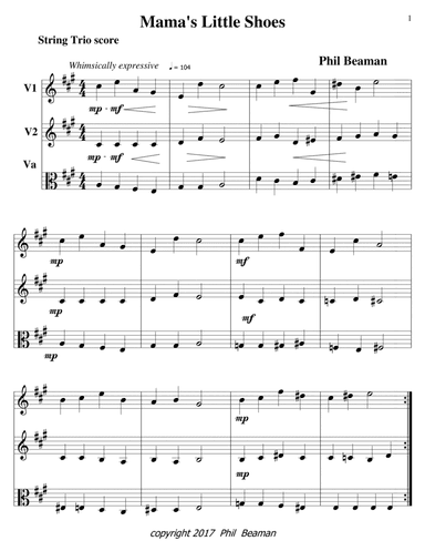 Mama's Little Shoes-string trio 1