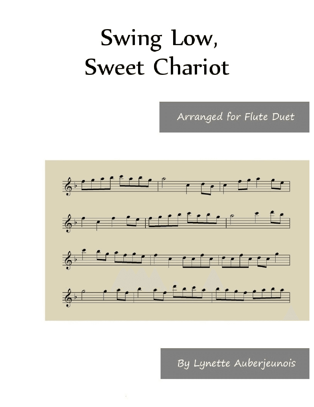 Swing Low, Sweet Chariot - Flute Duet (arr. Lynette Auberjeunois)