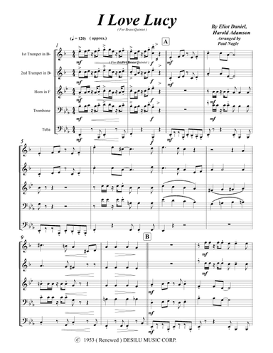 I Love Lucy (arr. Paul Nagle)