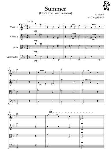 Summer - The Four Seasons (short version) (arr. Thiago Joseph)
