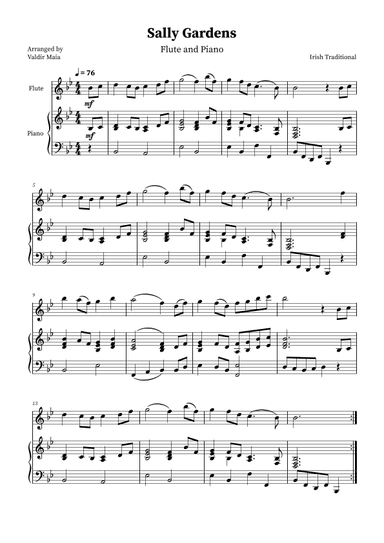 Sally Gardens - Flute and Piano (arr. Valdir Maia)