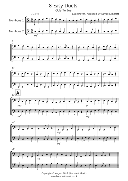 8 Duets for Trombone (arr. David Burndrett)